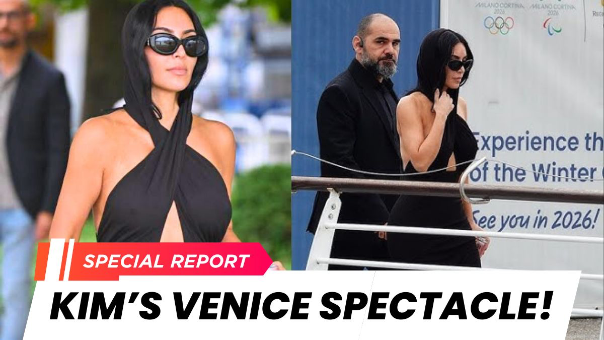 Kim Kardashian’s Couture Airport Arrival Shakes Up Venice