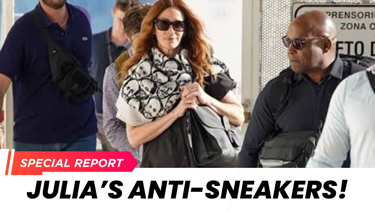Julia Roberts Sparks Buzz With ‘Anti-Sneaker’ Airport Look