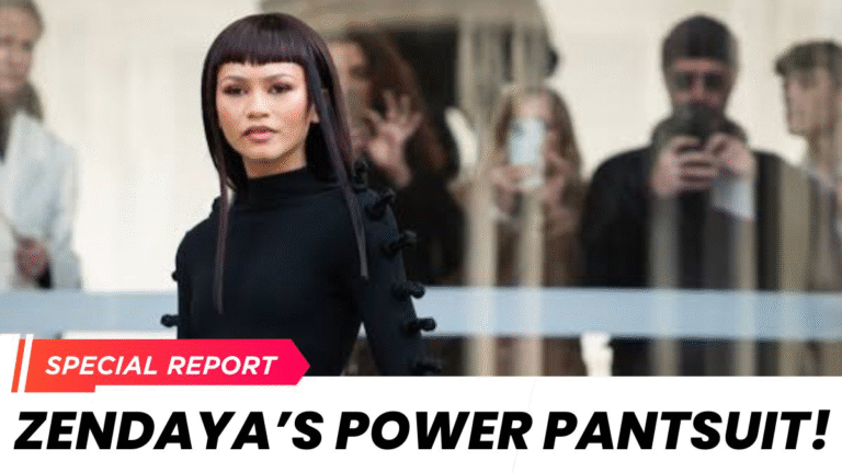 Zendaya Stuns in Couture Pantsuit at Paris Fashion Week